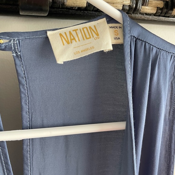 Nation LTD - Yanni Draped Pantsuit in Denim Blue - Size Small - Picture 7 of 16